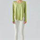 Neck Detail Slit Sports Top