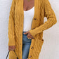 Cable-Knit Button Down Duster Cardigan