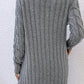 Cable-Knit Button Down Duster Cardigan