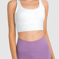 Mesh Panel Racerback Longline Sports Bra