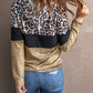 Leopard Color Block Hoodie
