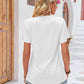 Ruched V-Neck Short Sleeve Tee