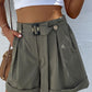 Cuffed Shorts with Belt