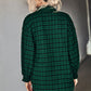 Plaid Button Front Dropped Shoulder Shirt
