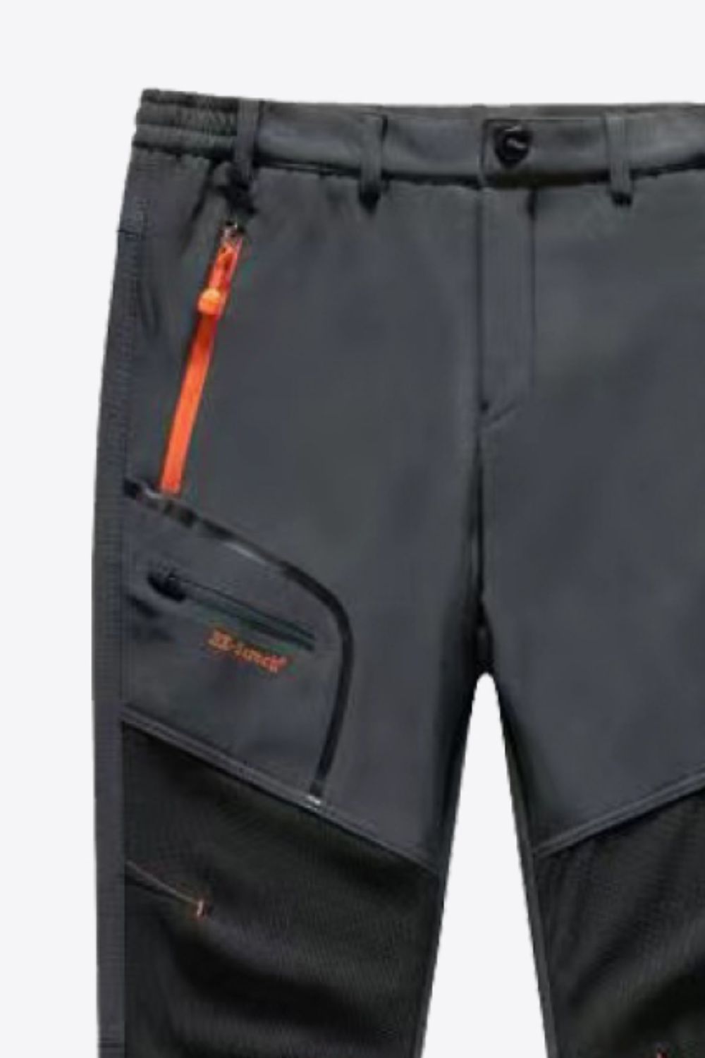 Full Size Contrast Zip Long Pants