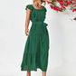 Tie Belt Ruffled Tiered Dress