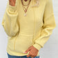 Rib-Knit Hooded Drawstring Sweater