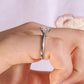 18K White Gold 1 Carat Lab-Grown Diamond 6-Prong Solitaire Ring
