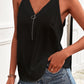 Half-Zip Scoop Neck Tank