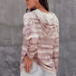 Tie-Dye Long Sleeve Drawstring Hoodie