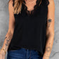 Eyelash Lace V-Neck Tank Top