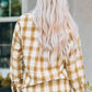 Plaid Button Front Shacket