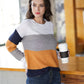 Striped Crewneck Long Sleeve Pullover Sweater