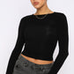 Round Neck Long-Sleeve Top