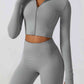 Zip-Up Long Sleeve Sports Top