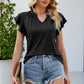 Flutter Sleeve Notched Neck Top