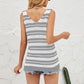 Striped V-Neck Knit Tank