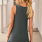 Ribbed Buttoned V-neck Tank