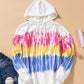 Tie-Dye Drawstring Pullover Hoodie