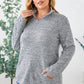 Plus Size Heathered Quarter Zip Pullover