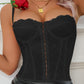 Lace Crisscross Back Bustier