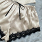 Lace Trim Cami, Shorts, Eye Mask, Scrunchie, and Bag Pajama Set