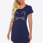 Animal Graphic Round Neck T-Shirt Dress