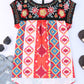 Embroidered Round Neck Short Sleeve Top