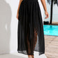 Scalloped Lace Trim Split Skirt