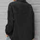 Button Front Drop Shoulder Corduroy Shirt
