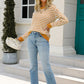 Cozy for Keeps Two-Tone Ribbed Trim Sweater