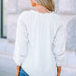 Swiss Dot Tassel Tie Blouse