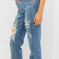 Judy Blue Bella Full Size Distressed Straight Jeans