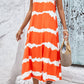 Contrast V-Neck Spaghetti Strap Midi Dress