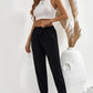 Drawstring Elastic Waist Pocket Joggers