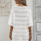 Openwork V-Neck Mini Knit Dress