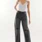 Kancan High Waist Distressed Knee Jeans