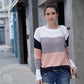 Striped Crewneck Long Sleeve Pullover Sweater