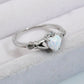 925 Sterling Silver Heart Opal Ring
