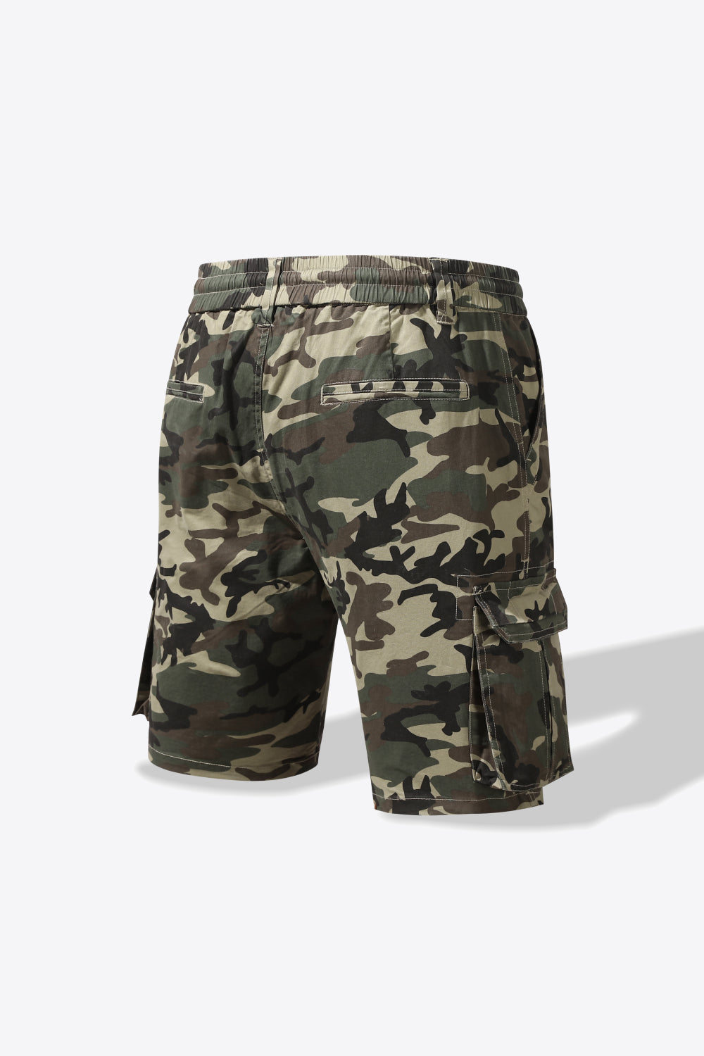 Camouflage Drawstring Waist Cargo Shorts