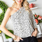 Leopard One-Sleeve Blouse