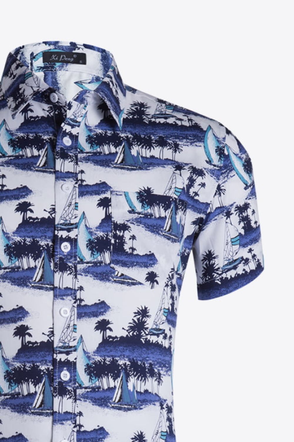 Printed Button-Up Vacation Shirt