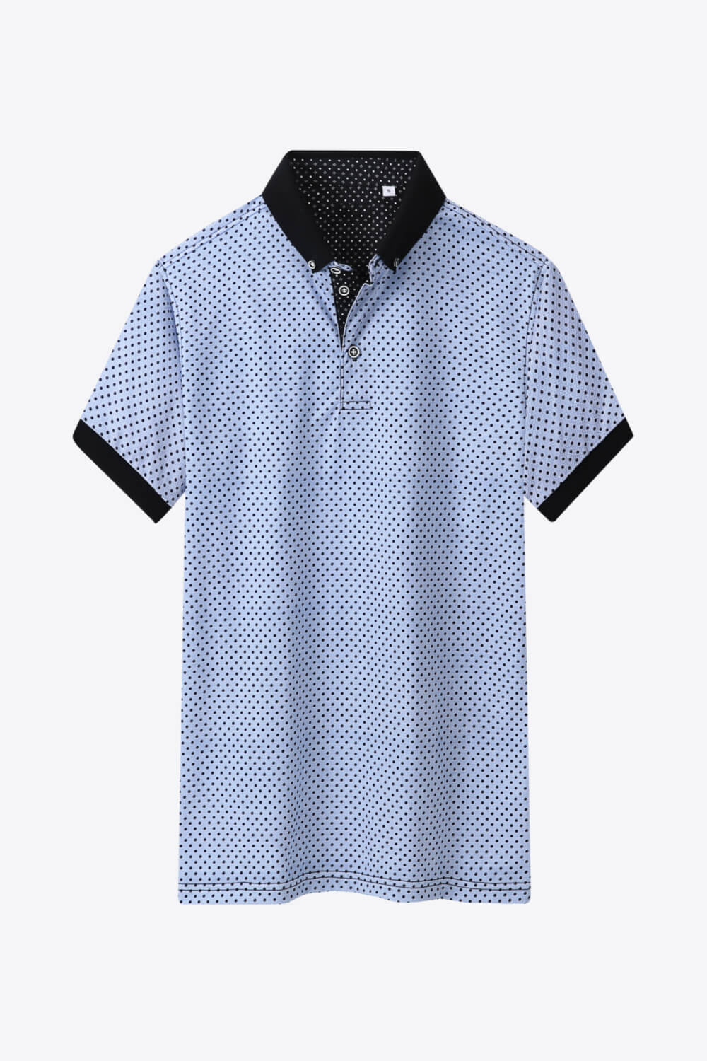 Polka Dot Short Sleeve Polo Shirt
