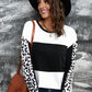 Leopard Print Color Block Long Sleeve Tee