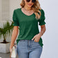 Flounce Sleeve V-Neck Tee