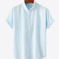 Textured Half-Button Top