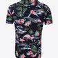 Tropical Print Button-Up Beach Shirt