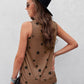 Star Print Tank with Slits