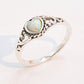 925 Sterling Silver Heart-Shape Opal Ring