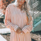Striped Button-Up Dropped Shoulder Shirt